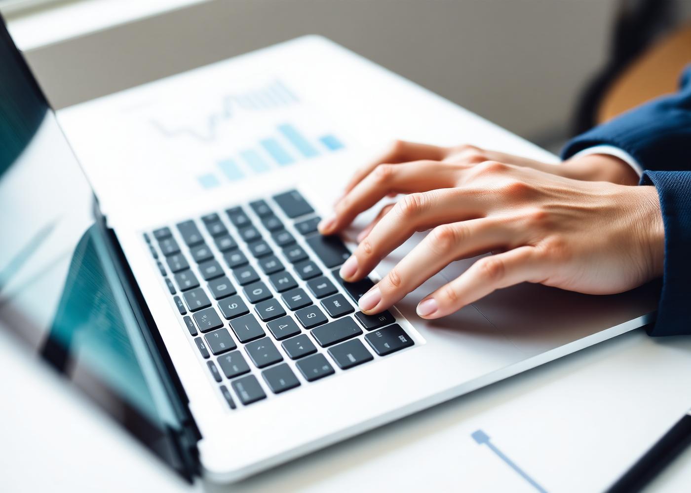Consultant working on business analytics